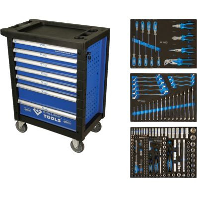 TOOL CABINET WITH 7 DRAWERS AND 207 TOOLS