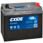 EB454 EXIDE EXCELL AKKU 12V, 45AH/330A, P237, L127, K227 (+/-)