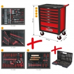 826.7515 RACINGLINE BLACK/RED TOOLBOX WITH SEVEN DRAWERS AND 515 PREMIUM TOOLS