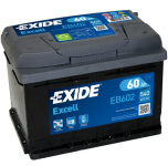 EB602 EXIDE EXCELL AKKU 12V, 60AH/540A, P242, L175, K175 (+/-)