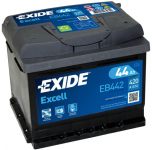 EB442 EXIDE EXCELL AKKU 12V, 44AH/420A, P207, L175, K175 (+/-)