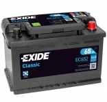 EC652 EXIDE CLASSIC AKKU 12V, 65AH/540A, P278, L175, K175 (+/-)