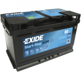 EK800 EXIDE AGM START&STOP AKKU 12V, 80AH/800A, P315, L175, K190 (+/-)