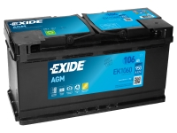 1815-EK1060 EXIDE AGM 106AH 392X175X190 -/+ 950A