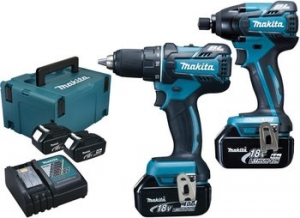 MAK-DLX2000 AKKUKONESARJA 18V DDF480, DTD129. 2X4.0AH + TARVIKESARJA SALKUSSA (P-83836)