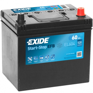1815-EL604 EL604 EXIDE EFB 60AH 230X173X222 -/+ 520A