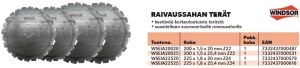 WSEIA20020 RAIVURINTERÄ 22-TERÄ 200X20MM